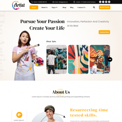 Artist Portfolio WordPress Theme