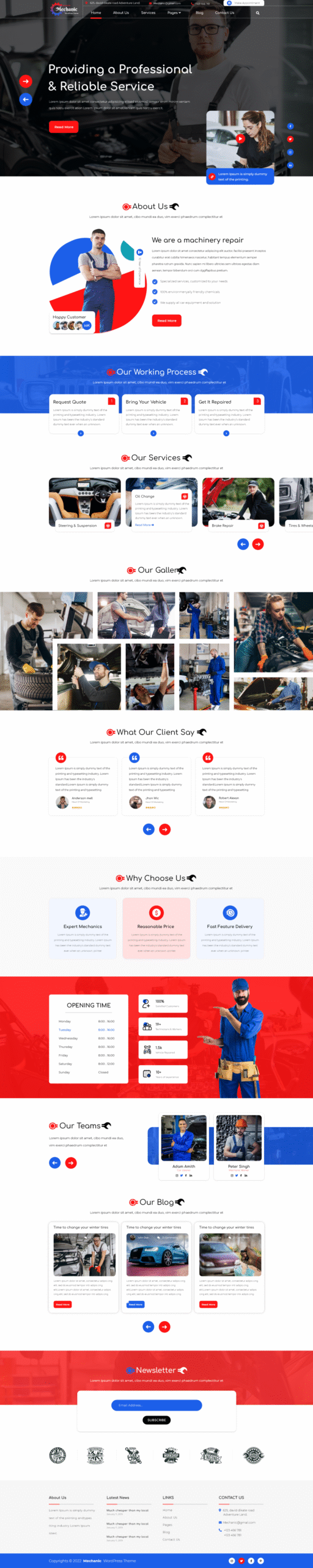 Car Repair WordPress Theme